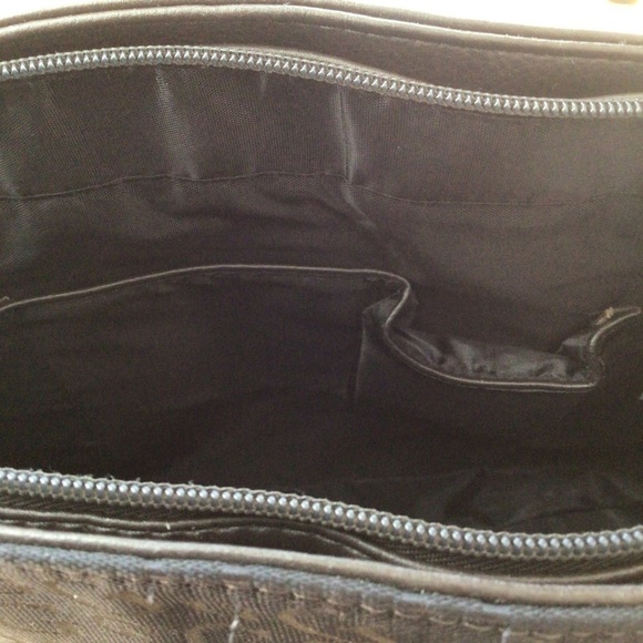 Shoulder bag black brown white snake pattern contemporary lightweight vegan purs - Picture 4 of 9